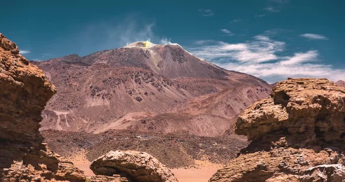 Time Lapse, Sulfur Spouting Putana Volcano, Chile