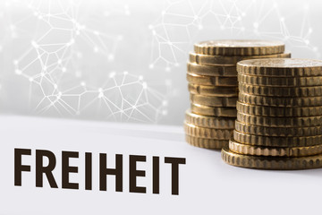 Konzept Freiheit / Finanzen im digitalen Zeitalter