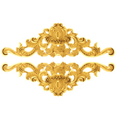 Stucco decoration, gold cartouche