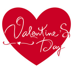 Valentine's Day Poster of Holiday Card. Vector Illustration.