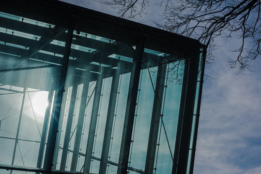 Glashaus Architektur mit Glas Elementen 