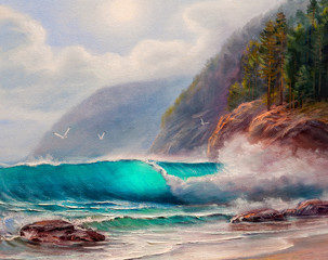 painting seascape