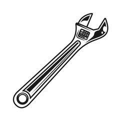 Adjustable wrench vector object or design element