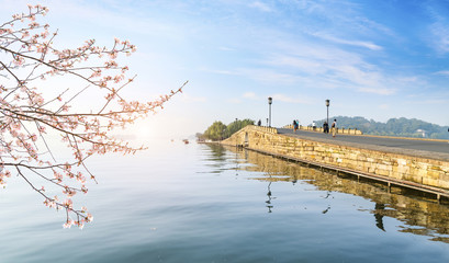 Beautiful landscape and landscape in West Lake, Hangzhou