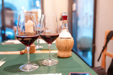 Italian Wine in restaurant