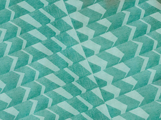 Zig zag design - turquoise and white design element - triangle geometric pattern