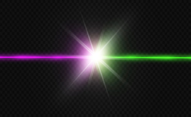 Two color light is isolated on transparent background. Vector illustration
