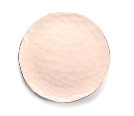 Stylish plate on white background