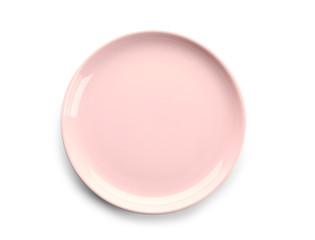 Stylish plate on white background