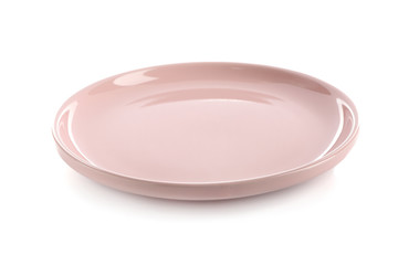 Stylish plate on white background