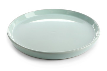 Stylish plate on white background