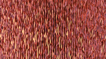 Red glamour wave background. Beautiful organic red texture. Abstract surface. Ornate modern shape.