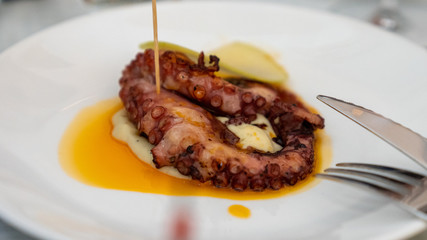 Pulpo con queso