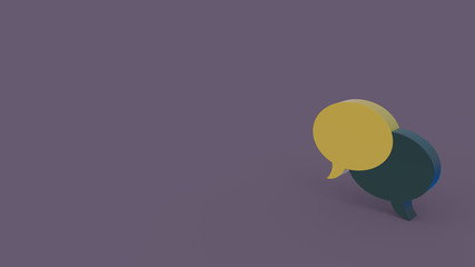 3d icon of chatting