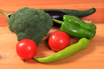 vegetables on white background