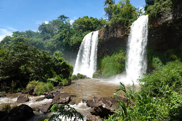 A small portion of the vast Iguazu Falls area in Argentina, South America.