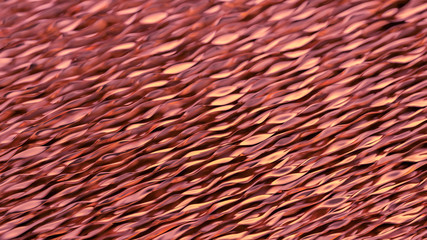 Red glamour wave background. Beautiful organic red texture. Abstract surface. Ornate modern shape.