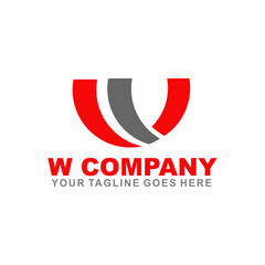 W letter logo design vector template