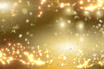 Gold and Glittering shiny Background