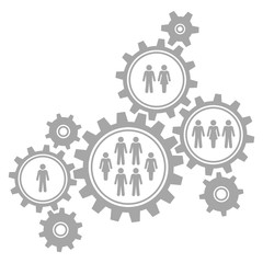 8 Society Gears Border Graphics Grey