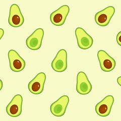 Materiał do szycia Avocado background.Vector illustration. Texture for fabric textile. A4 paper, poster, postcard, wrapping