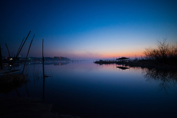 千葉 印旛沼 沼 湖沼 朝焼け 夜明け 早朝 幻想的 風景