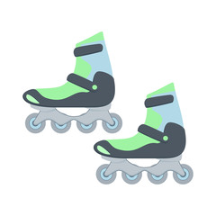 Roller Skates. Rollers to ride. Modern Roller Skates. Vector illustration. EPS 10.