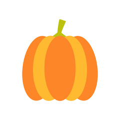 Pumpkin. Orange Pumpkin. White background. Vector illustration. EPS 10.
