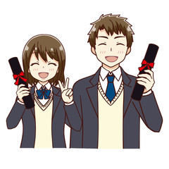 アニメ3男子~2人卒業 男女