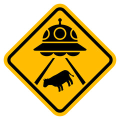 UFOに注意　警告サイン (アブダクション/Abduction）