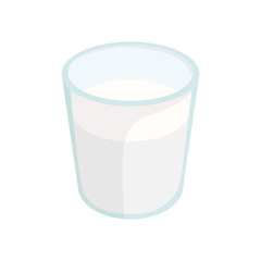 Glass of milk. Milk. White background. Vector illustration. EPS 10.
