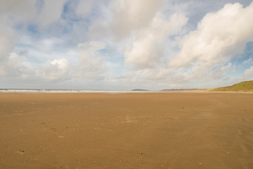 Fototapeta na wymiar Rhossili Beach: spiaggia oceanica