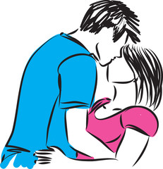 couple vector illustration man and woman