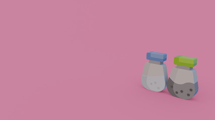 3d icon of salt and pepper