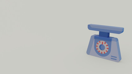 3d icon of kitchen scale