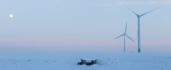 Windräder bei 16 Grad minus © Rudolf
