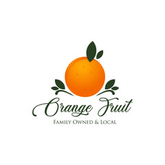 Orange fruit logo