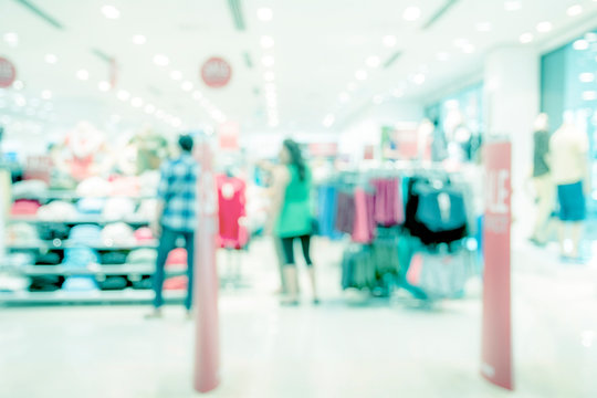 abstract shopping in mall store blurred background