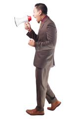 Businessman Shout with Megaphone