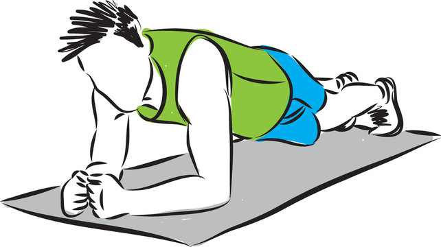 fitnessman workout vector illustration