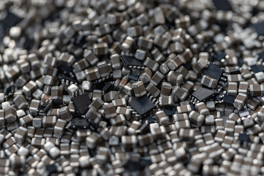 Electronic components, Lots of chip ceramic capacitor and SMD IC