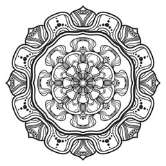 Abstract mandala graphic design decorative elements isolated on white color background for abstract concepts