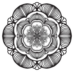 Abstract mandala graphic design decorative elements isolated on white color background for abstract...