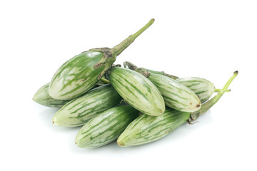 Thai Eggplant isolated on a white background, element of thai food concept