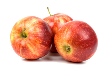 red apples on white background