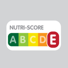 Nutri-Score system in France. Sign health care for packaging