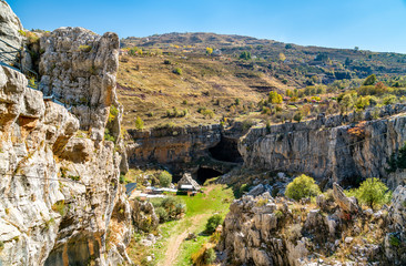 Baatara gorge sinkhole in Tannourine, Lebanon