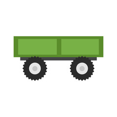 Tractor Trailer. White background. Vector illustration. EPS 10.