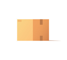 Obraz premium Empty Closed Box Mockup, Post Container for Goods