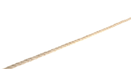 Old rope on white background. Simple design